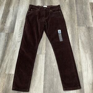 Mutual Wave Corduroy pants size 32x32 slim fit brown color NEW